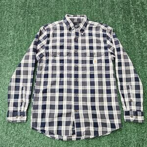 Carhartt Plaid Shirt Men’s Small Workwear Loose Fit Long Sleeve